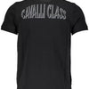 Cavalli Class Black Cotton Men Polo Shirt