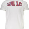 Cavalli Class White Cotton Men Polo Shirt