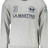 La Martina Gray Cotton Men Sweater