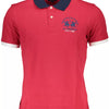 La Martina Red Cotton Men Polo