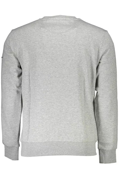 La Martina Gray Cotton Men Sweater