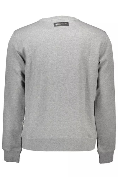 Plein Sport Gray Cotton Men Sweater