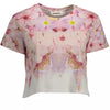 Desigual Chic Pink Embroidered Cotton Tee