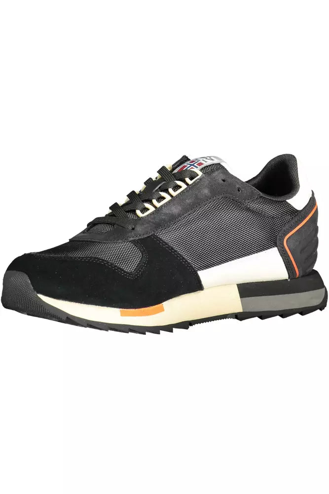 Napapijri Black Leather Men Sneaker