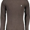 U.S. POLO ASSN. Brown Wool Men Sweater