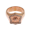 Nialaya Chic Pink Gold Plated Sterling Silver Ring