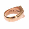 Nialaya Chic Pink Gold Plated Sterling Silver Ring