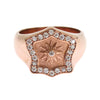 Nialaya Chic Pink Gold Plated Sterling Silver Ring