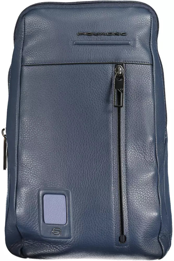 Piquadro Blue Leather Men Shoulder Bag