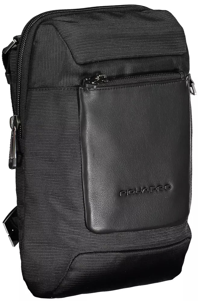 Piquadro Black RPET Men Shoulder Bag