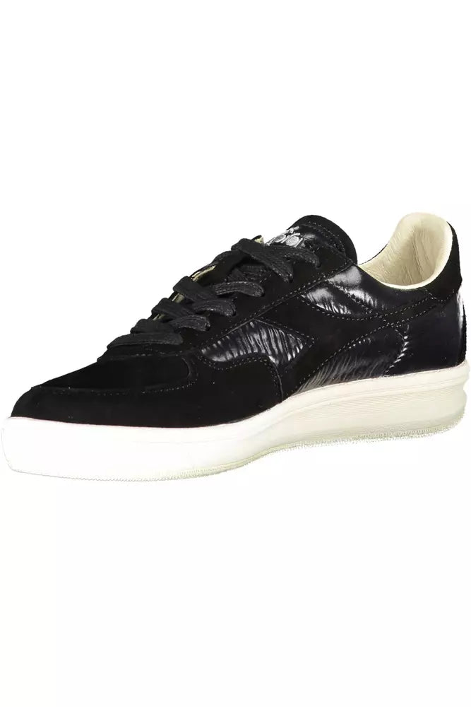 Diadora Black Leather Women Sneaker