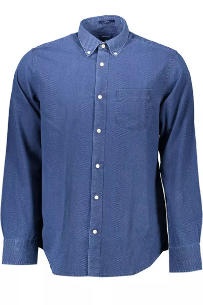 Gant Blue Cotton Men Shirt