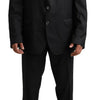 Dolce & Gabbana Elegant Black Virgin Wool Martini Suit