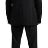 Dolce & Gabbana Elegant Black Virgin Wool Martini Suit