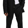 Dolce & Gabbana Elegant Black Virgin Wool Martini Suit