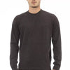 Alpha Studio Brown Cotton Men Sweater