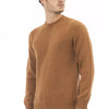 Alpha Studio Beige Alpaca Men Sweater