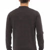 Alpha Studio Brown Cotton Men Sweater