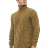 Alpha Studio Brown Wool Men Sweater