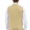 Alpha Studio Beige Viscose Men Vest