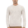 Alpha Studio Beige Merino Men Sweater