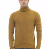 Alpha Studio Brown Alpaca Men Sweater