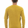 Alpha Studio Yellow Wool Men Sweater