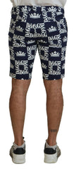 Casual Crown Print Chinos Shorts