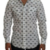 Dolce & Gabbana Slim Fit Crown Print Dress Shirt