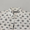 Dolce & Gabbana Slim Fit Crown Print Dress Shirt