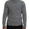 Dolce & Gabbana Elegant Gray Wool-Blend Turtleneck Sweater