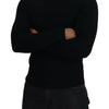 Dolce & Gabbana Elegant Black Wool Half Zip Turtleneck Sweater