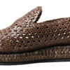 Dolce & Gabbana Elegant Leather Slipper Loafers in Brown