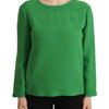 Armani Elegant Silk Long Sleeve Sweater in Lush Green