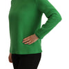 Armani Elegant Silk Long Sleeve Sweater in Lush Green