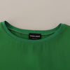 Armani Elegant Silk Long Sleeve Sweater in Lush Green