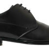 Dolce & Gabbana Classic Black Leather Derby Shoes