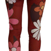 Dolce & Gabbana Floral Red High Waist Leggings