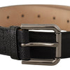 Dolce & Gabbana Elegant Black Leather Belt with Metal Buckle