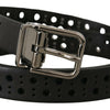 Dolce & Gabbana Elegant Black Leather Belt with Metal Buckle