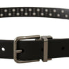 Dolce & Gabbana Elegant Black Leather Belt with Metal Buckle