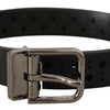 Dolce & Gabbana Elegant Black Leather Belt with Metal Buckle