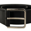 Dolce & Gabbana Elegant Black Leather Belt with Metal Buckle