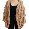 Aniye By Chic Beige Long Sleeve Open Front Cardigan