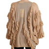 Aniye By Chic Beige Long Sleeve Open Front Cardigan