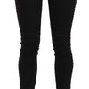 Costume National Chic Mid Waist Skinny Black Denim