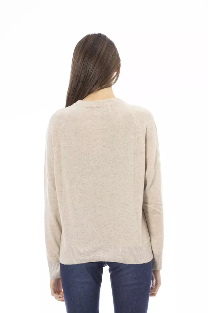 Baldinini Trend Beige Cashmere Women Sweater