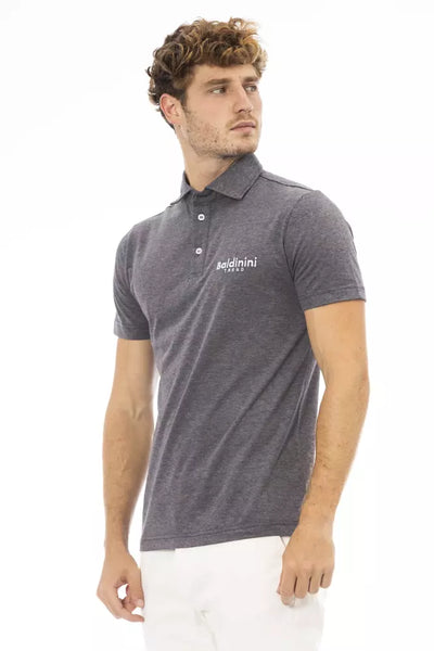 Baldinini Trend Gray Cotton Men Polo