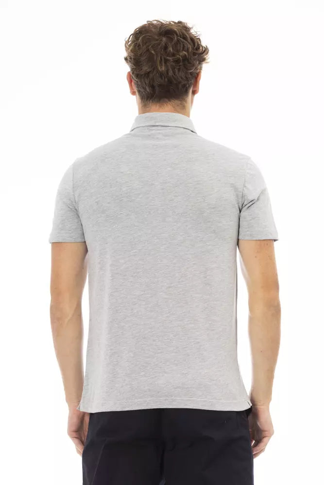 Baldinini Trend Gray Cotton Men Polo