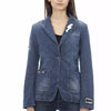 Baldinini Trend Blue Cotton Women Jacket